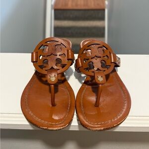 Brown Leather Tory Burch Sandals